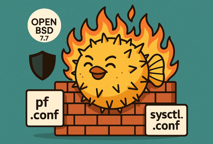 OpenBSD 7.7 एक मजबूत फ़ायरवॉल आधार के रूप में: pf.conf और sysctl.conf जो आपकी सुरक्षा करते हैं।