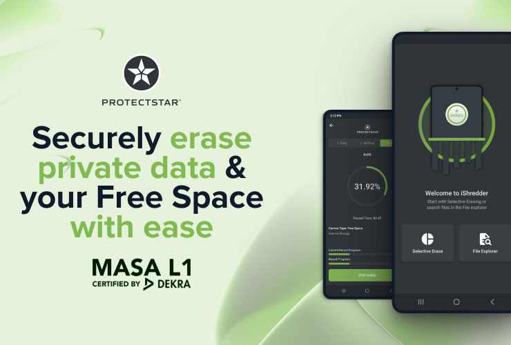 iShredder™ Android、 DEKRA MASA L1 のもとで再検証
