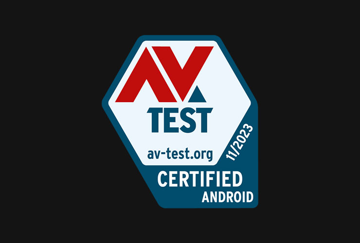 Antivirus AI Android - AV-TEST certification with an outstanding detection rate